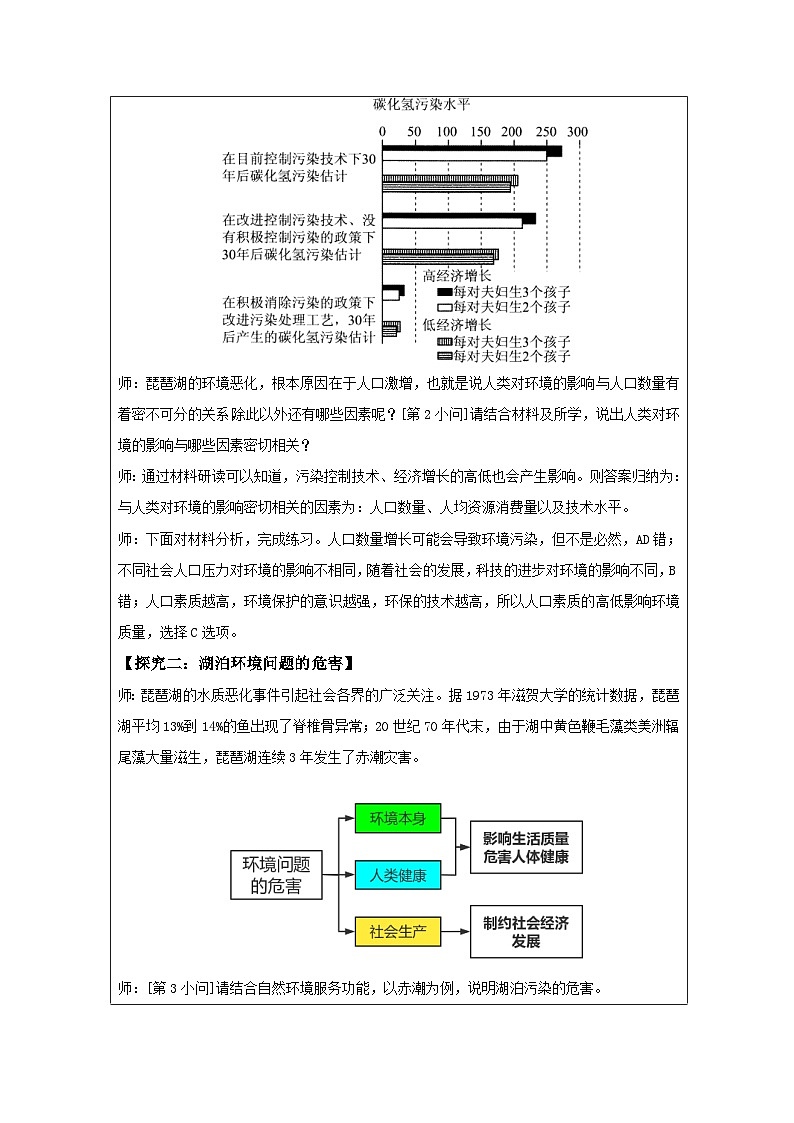 人教版高中地理 选修3 资源、环境与国家安全1.3环境问题及其危害表格式教案第3页