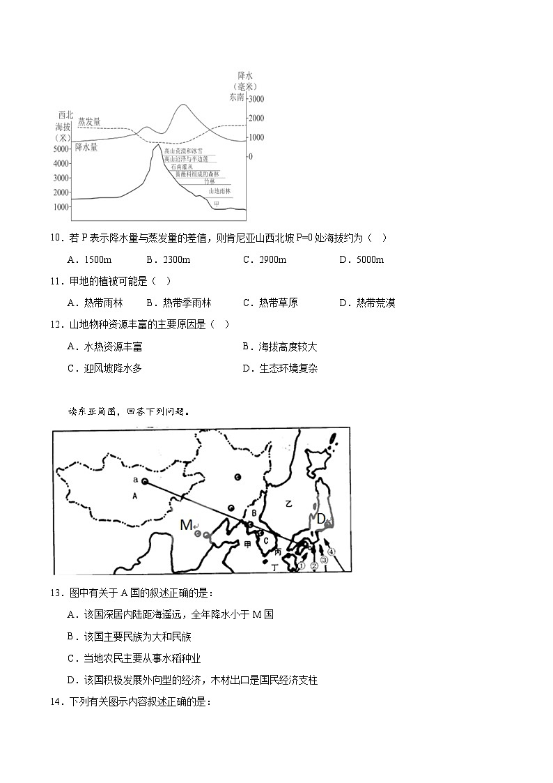湖北省黄冈市重点高中2025-2026学年高二上学期12月月考试卷 地理(含答案）第3页