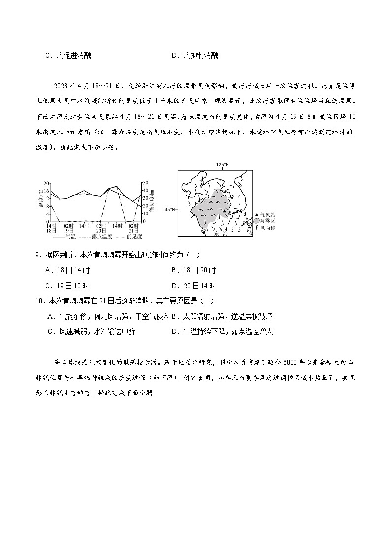 广东省六校2025-2026学年高二上学期12月联考地理试卷（Word版附答案）第3页