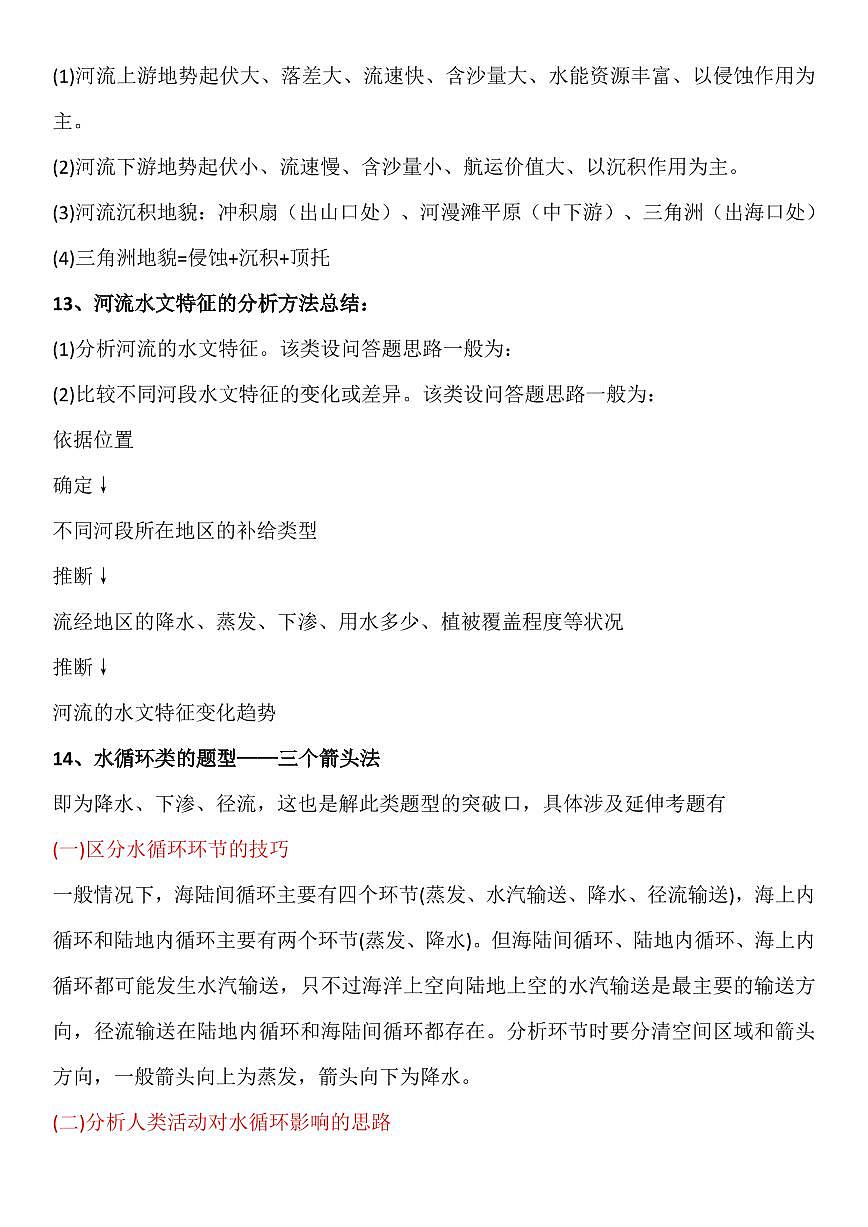 高考地理秒杀技巧50条知识总结知识清单（共12页）第2页