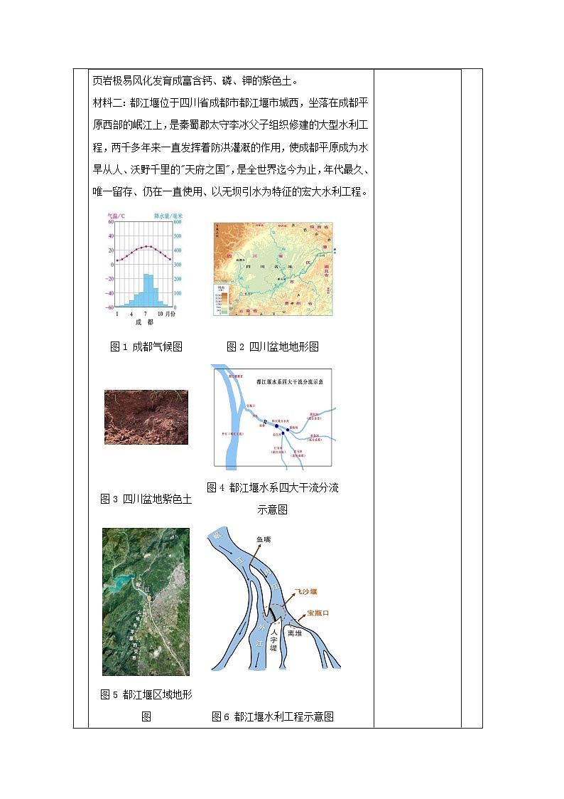 人教版高中地理选修2 区域发展2.1区域发展的自然环境基础》表格式教案第2页