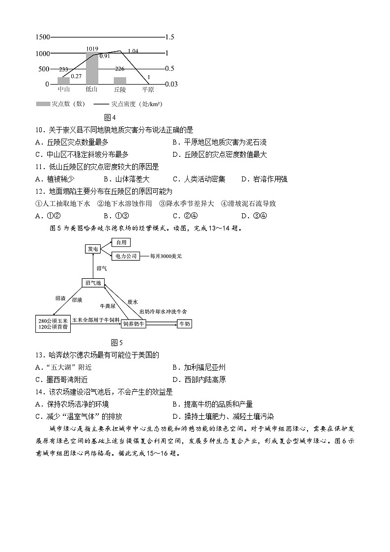 云南省下关第一中学2023-2024学年高一下学期6月月考地理试题（无答案）第3页