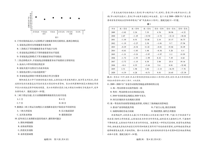 地理B卷天一小高考高三第2页