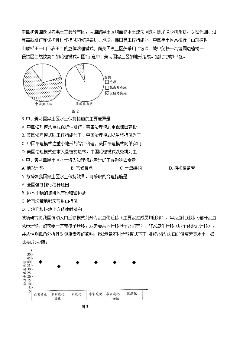 河南省周口市商水县高中2025_2026学年高三上学期1月期末地理试题（文字版，含答案）第2页