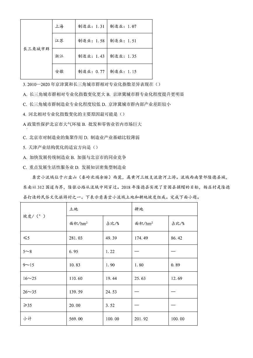 河南省周口市2024-2025学年高二上学期1月期末地理试题含答案第2页