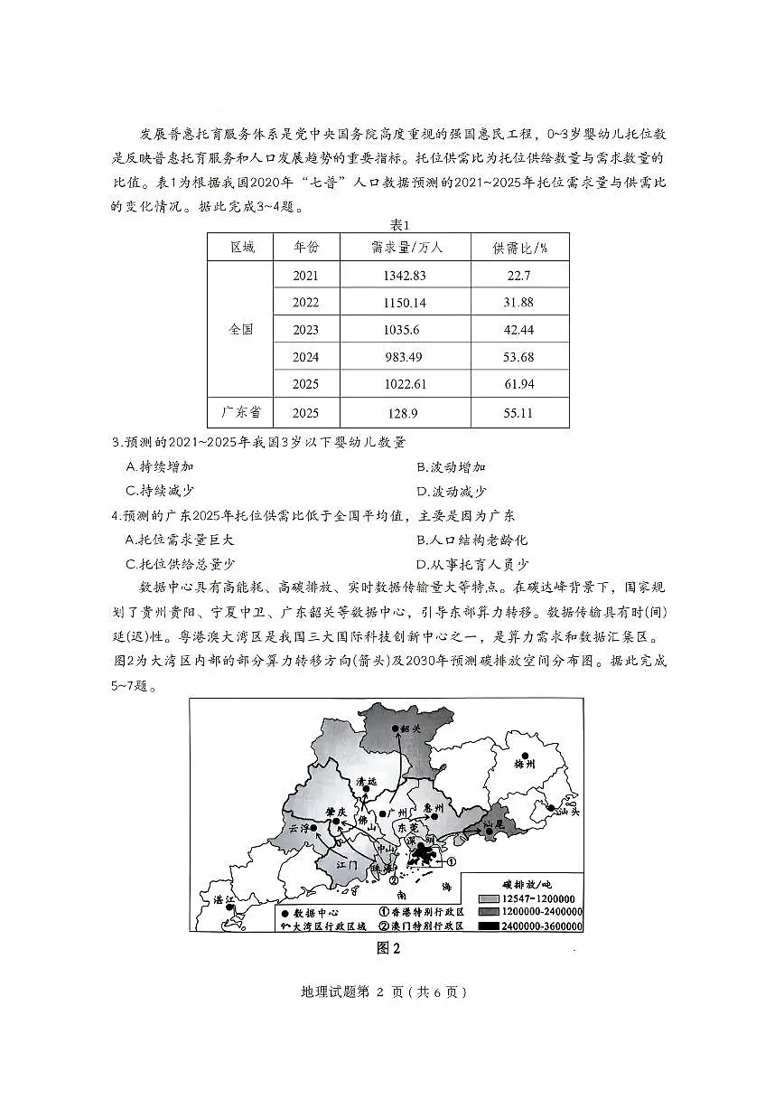 地理试题第2页