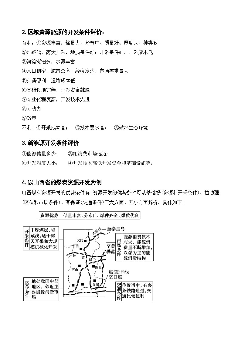 18.1 资源开发条件的评价（讲义+练习）（原卷版）- 高考地理一轮复习讲练测第2页