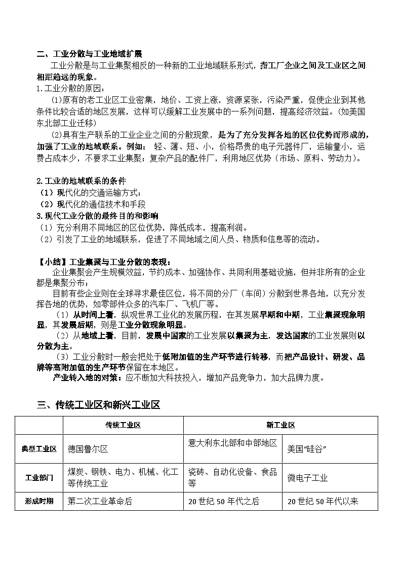 11.2 工业地域形成与工业区（讲义）- 高考地理一轮复习讲练测第2页