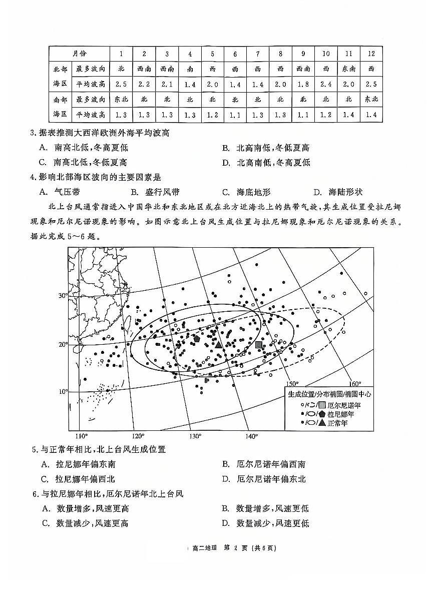 地理试题(1)第2页