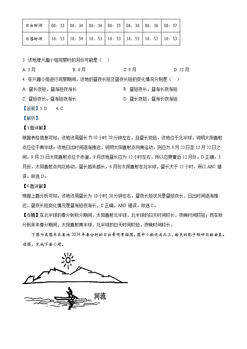 精品解析：福建省三明第一中学2024-2025学年高二上学期12月月考地理试题（解析版）第2页