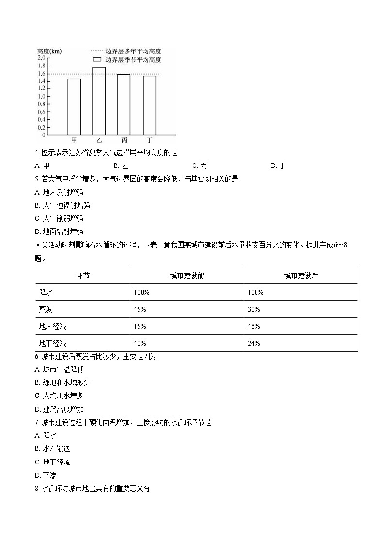 山西省忻州市第一中学校等校2025_2026学年高一上学期2月质量检测地理试题（文字版，含答案）第2页