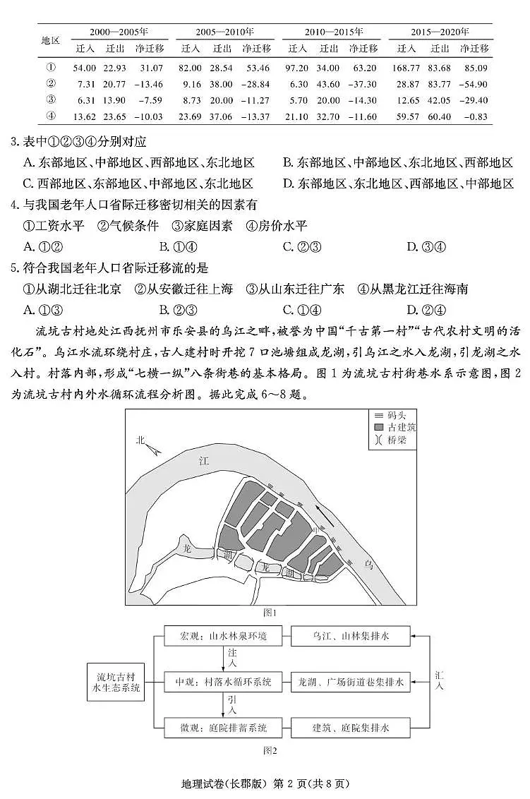 地理试卷（25长郡8）第2页