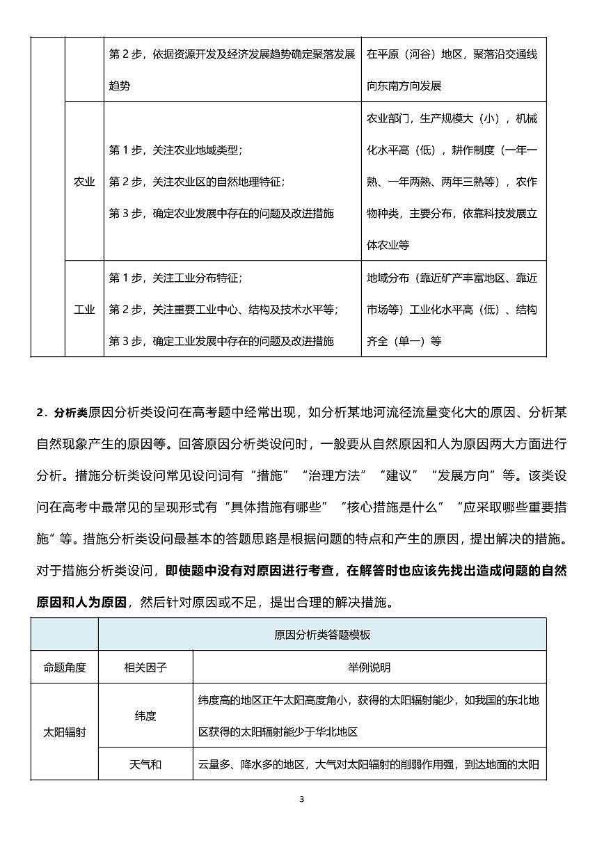高考地理答题能力提升技巧知识清单（共34页）第3页