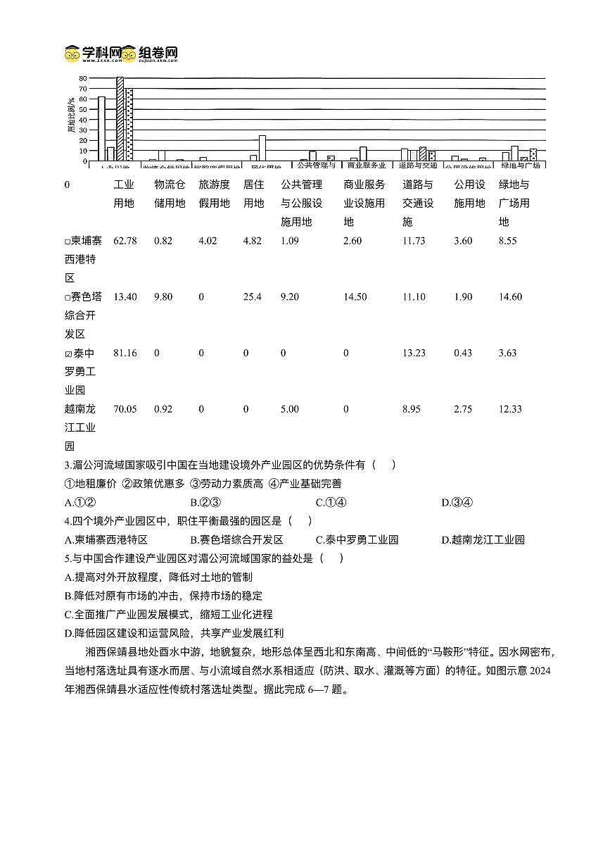 陕西省商洛市2026届高三上学期2月期末考试地理试题+答案第2页
