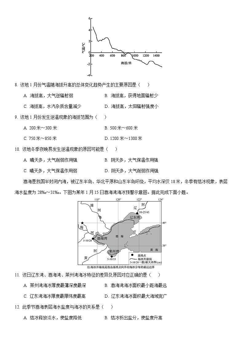 2025-2026学年陕西省安康市部分学校高一上学期期中联考地理试卷（学生版）第3页