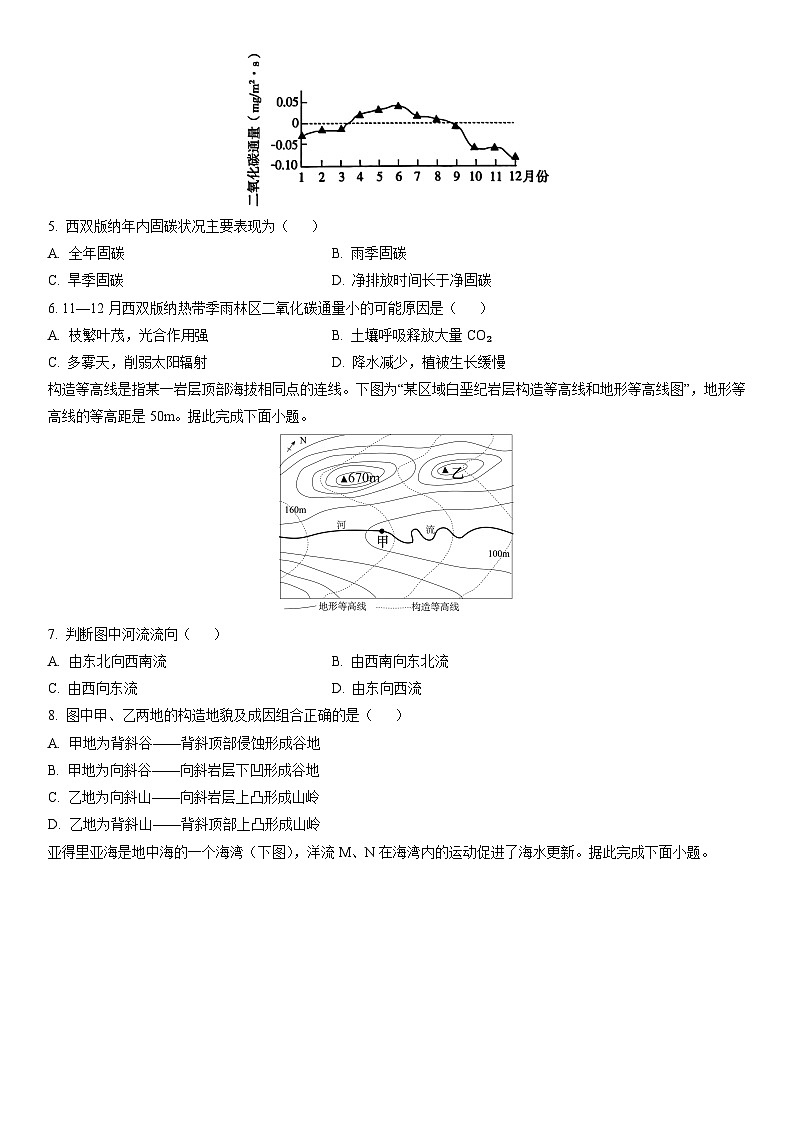 2025-2026学年辽宁省辽西重点高中高三上学期1月期末地理试卷（学生版）第2页