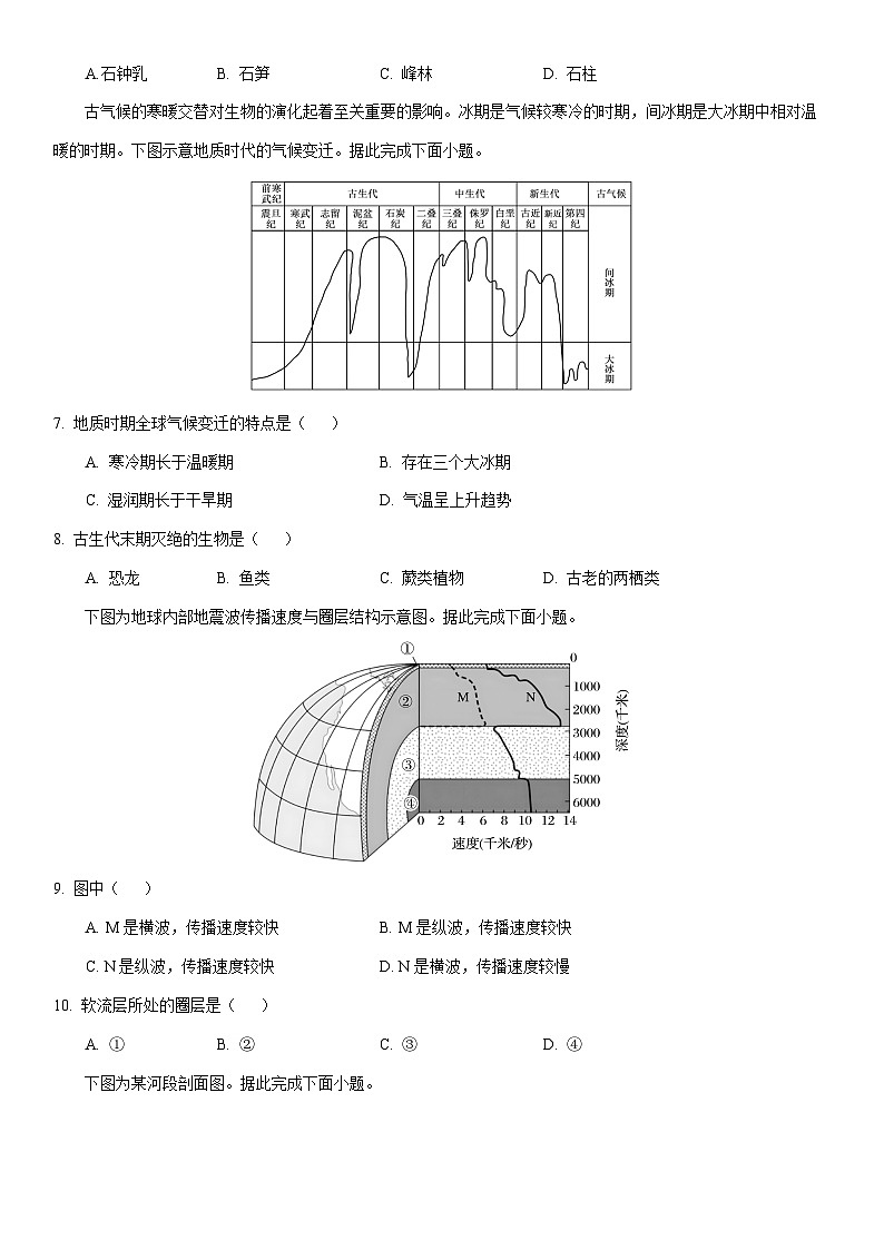 2025-2026学年浙江省强基联盟高一上学期11月期中考试（A卷）地理试卷（学生版）第2页