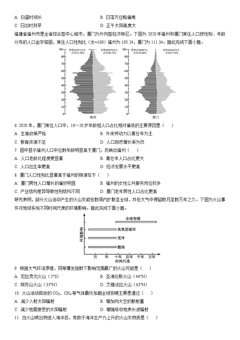 2025-2026学年江西省部分学校高三上学期12月模拟诊断考试地理试卷（学生版）第2页