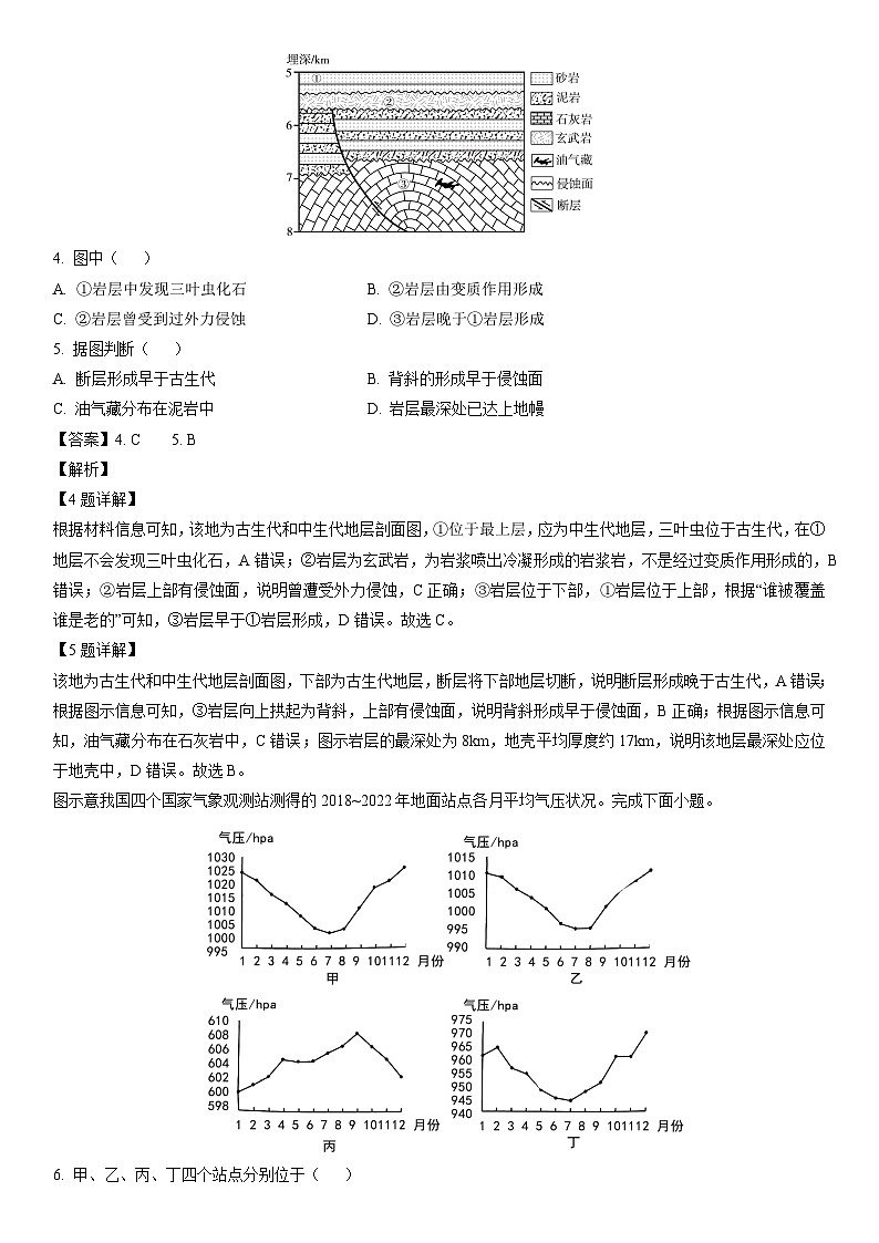 2025-2026学年江苏省扬州市七校联盟高三上学期12月月考地理试卷（解析版）第2页