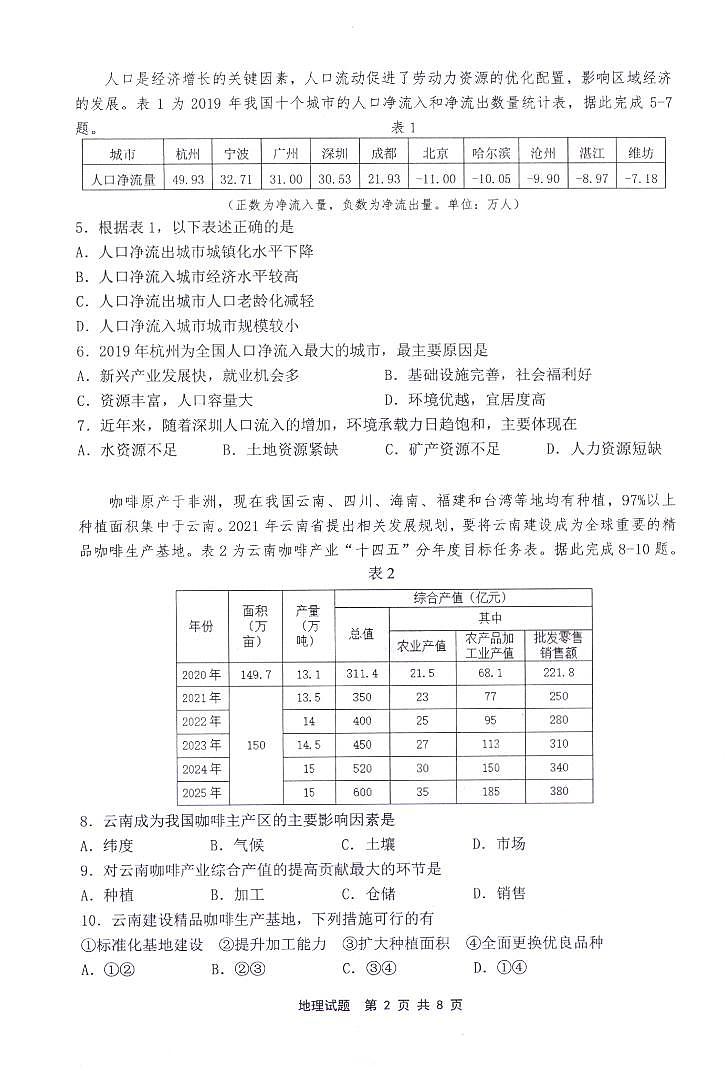 高一地理第2页