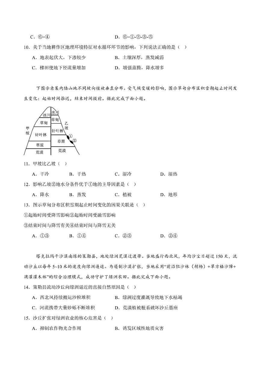 2025-2026学年云南省曲靖市马龙县第一中学高二上学期期末考试地理试卷（含答案）第3页