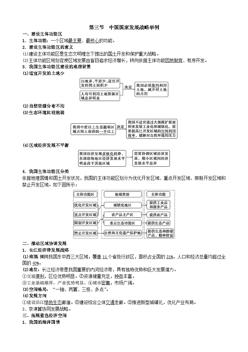 高中地理人教版（2019）必修第二册第五章 环境与发展5.3第三节中国国家发展战略举例第1页
