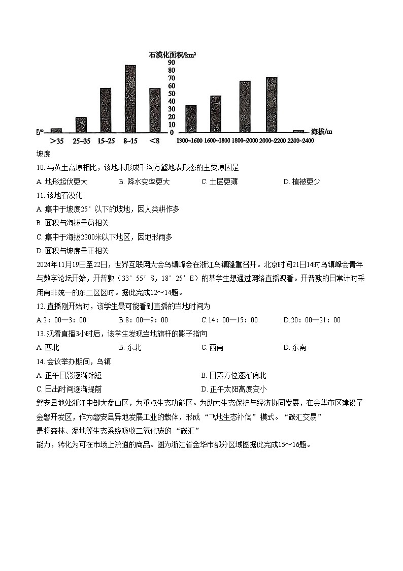 黑龙江省大庆市萨尔图区大庆实验中学2025_2026学年高二上学期期中考试地理试题( 文字版含答案 )第3页
