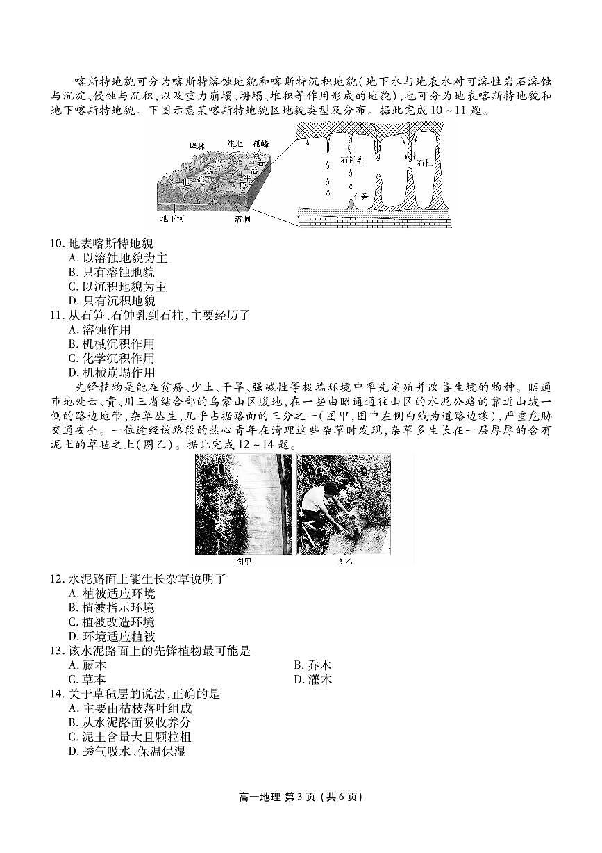 辽宁省点石联考2028届高一上学期期末质量监测地理试卷（含答案）第3页