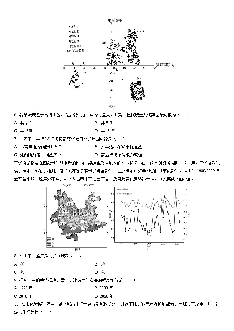 2026届重庆市高三上学期一模地理试卷（学生版）第3页