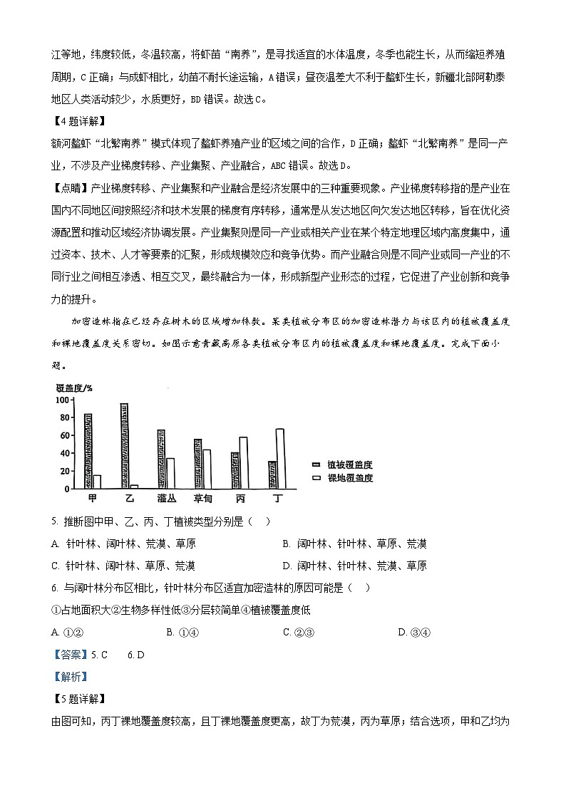 2025年1月八省联考高考综合改革适应性测试——高三地理（内蒙古卷）Word版含解析第3页
