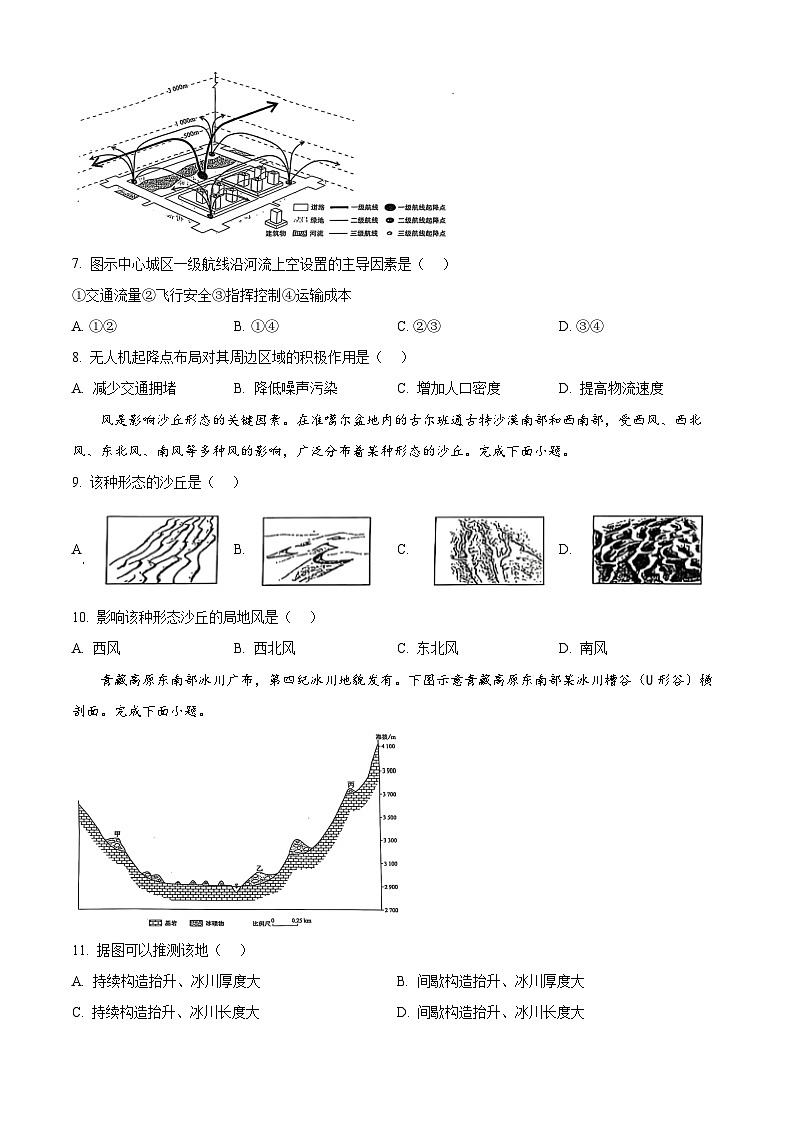 2025年1月八省联考高考综合改革适应性测试——高三地理（内蒙古卷）Word版无答案第3页