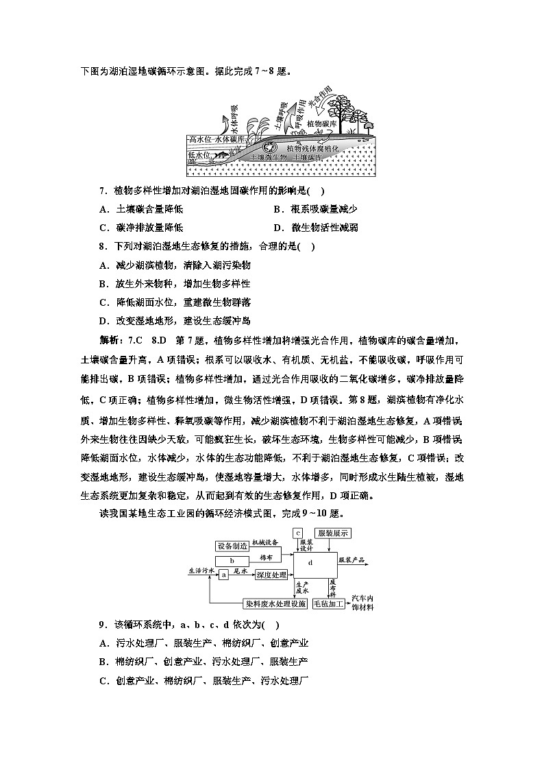 2026高中新课程学习指导 地理 必修 第二册 配人教版    课时跟踪检测（十六）  走向人地协调——可持续发展（含解析）第3页