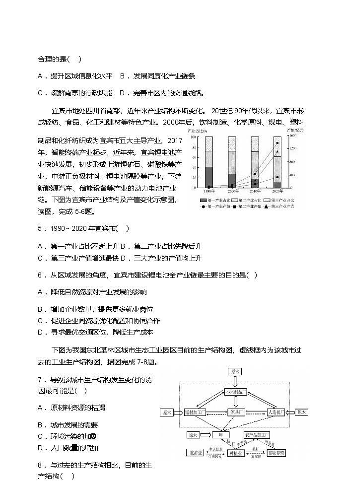 天津市静海区第一中学2024-2025学年高二下学期（6月）学生学业能力调研地理试卷（含答案）第3页