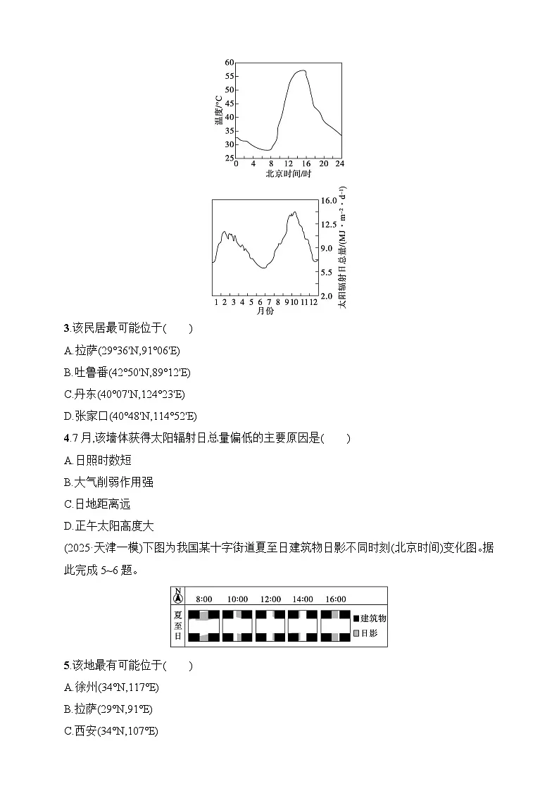 专题综合练1　地球运动--2026高考地理第二轮专题复习练（含解析）第2页