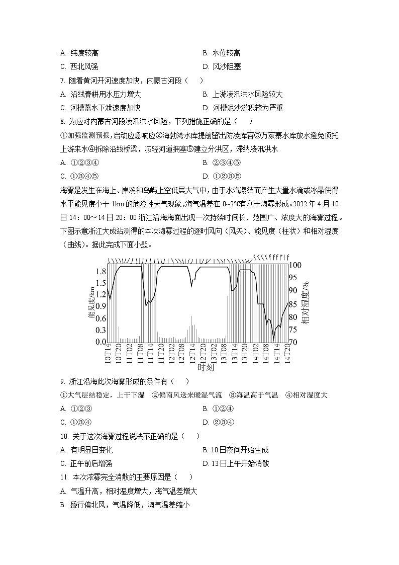 2024-2025学年河南省H20高中联盟高三下学期4月联考地理试卷（学生版）第3页
