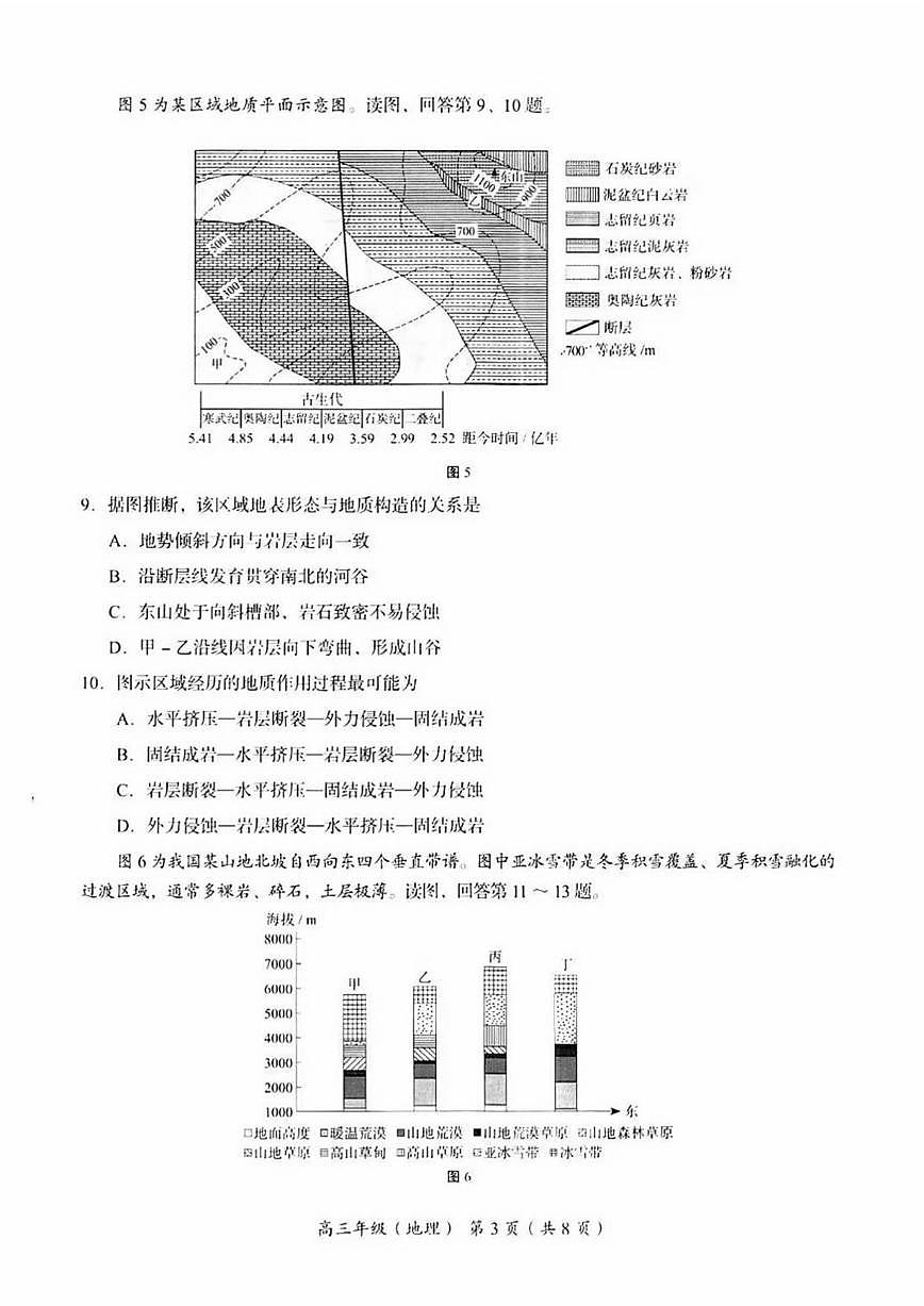 北京市海淀区2025-2026学年高三上学期期中地理试题（无答案）第3页