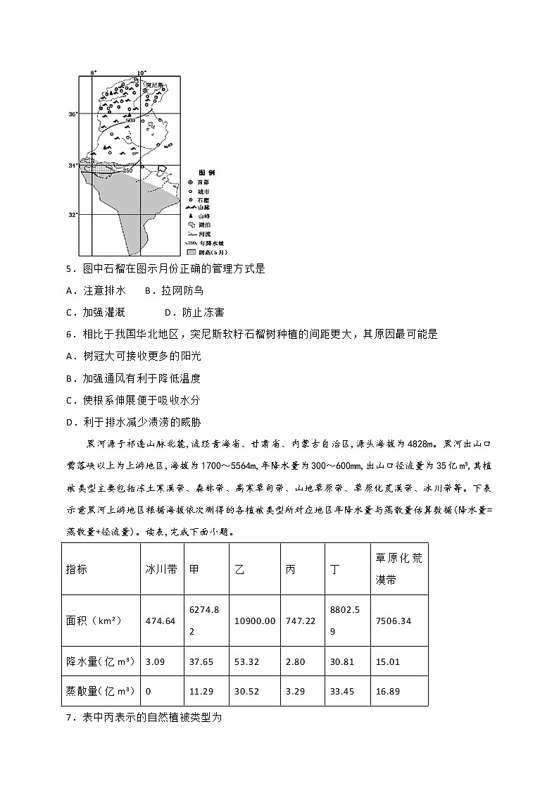 湖北省2020届高三上学期期末考试精编仿真金卷地理（B）试题03