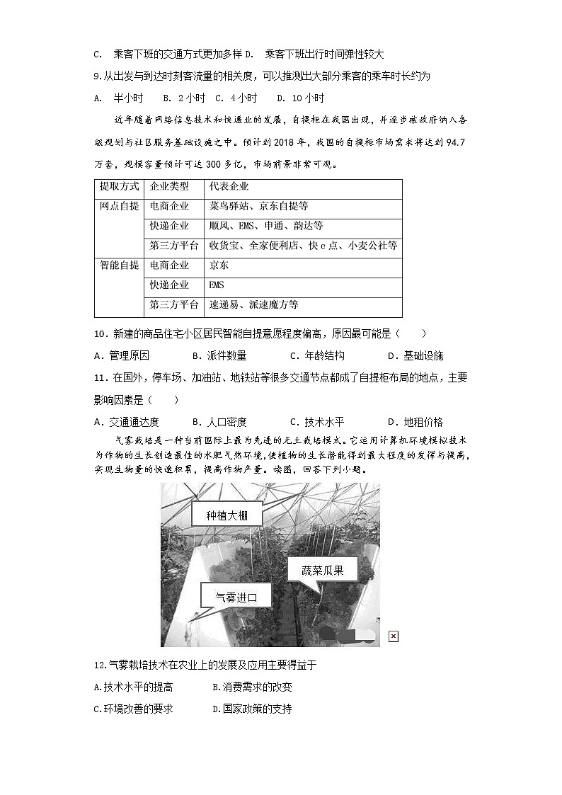 福建省莆田第一中学2020届高三上学期期中考试地理试题03