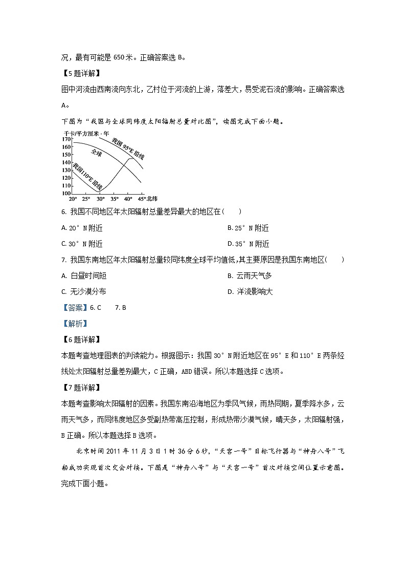 甘肃省临夏中学2020届高三上学期期中考试地理试题03