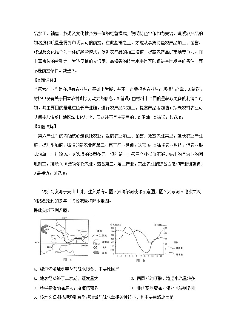 重庆市第一中学2020届高三10月月考文综地理试题02