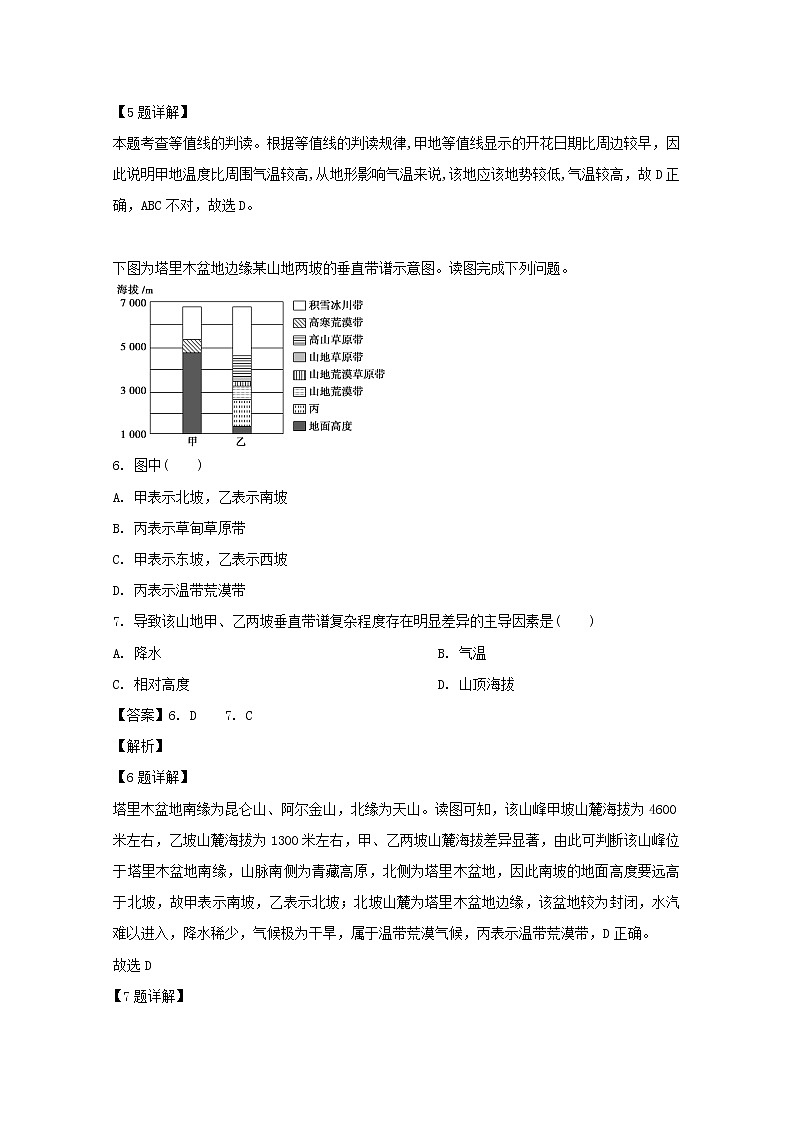 黑龙江省牡丹江市第一高级中学2020届高三12月月考地理试题03