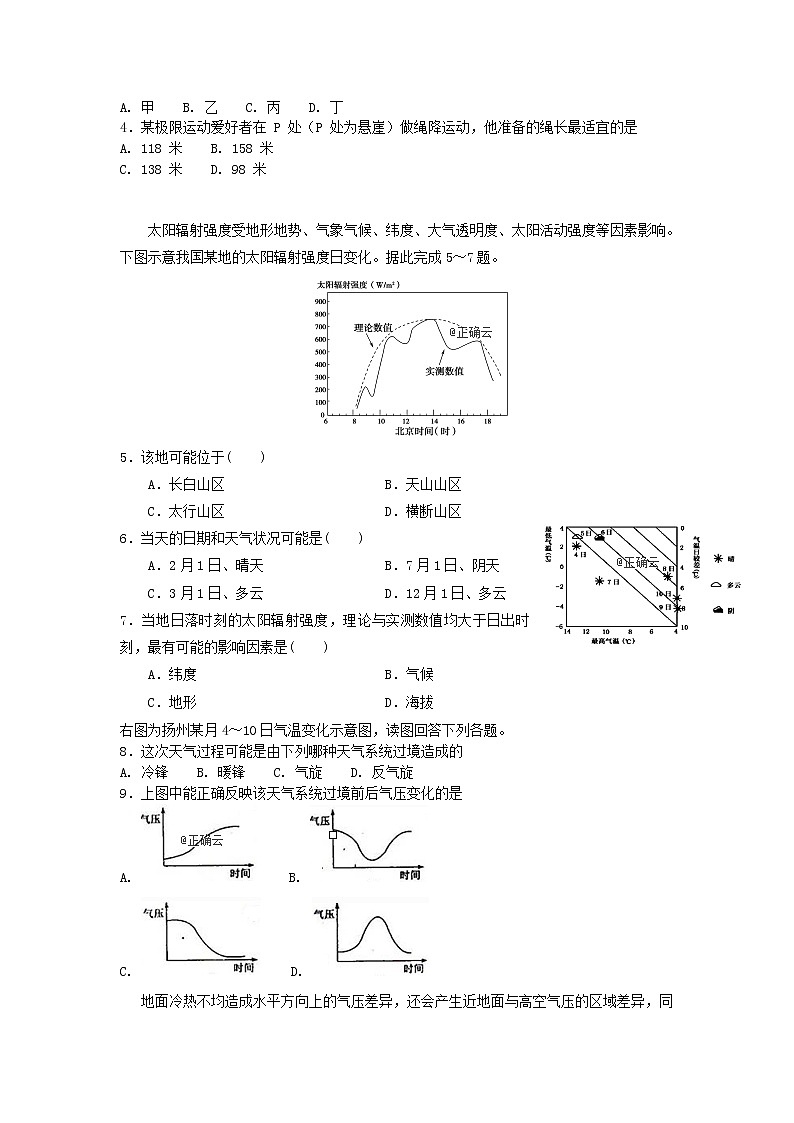湖南省长沙市长沙县第九中学2020届高三上学期第四次月考地理试卷第2页