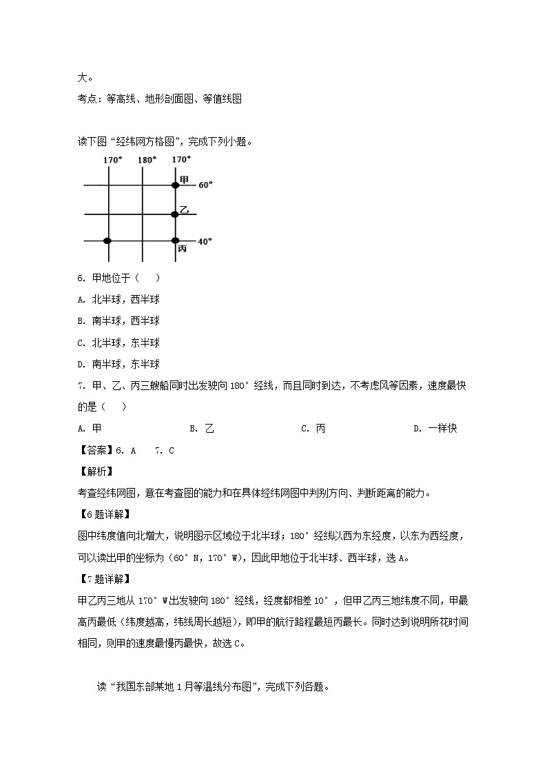 江西省宜春市宜宜丰县第二中学2020届高三上学期第一次月考地理试题03
