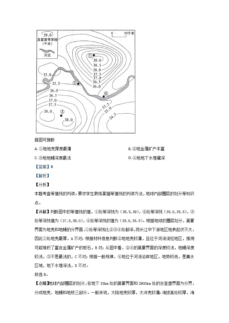 甘肃省张掖市民乐县第一中学2020届高三10月月考地理试题03