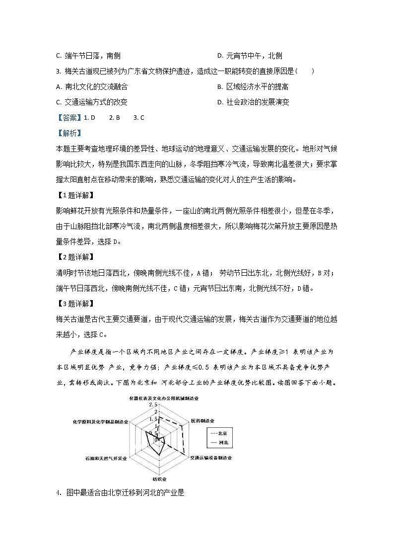 广西桂林市第十八中学2020届高三上学期月考地理试题02