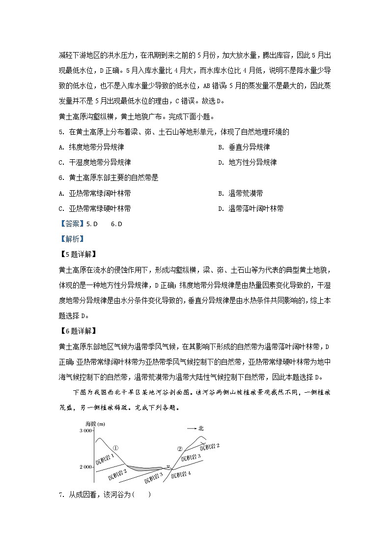 河北省保定市曲阳一中2020届高三9月月考地理试题03