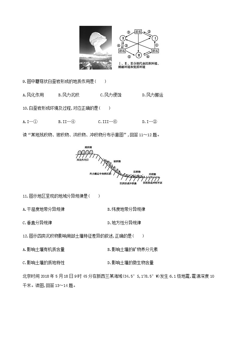 浙江省普通高中2020届高三学考考前模拟地理试题03