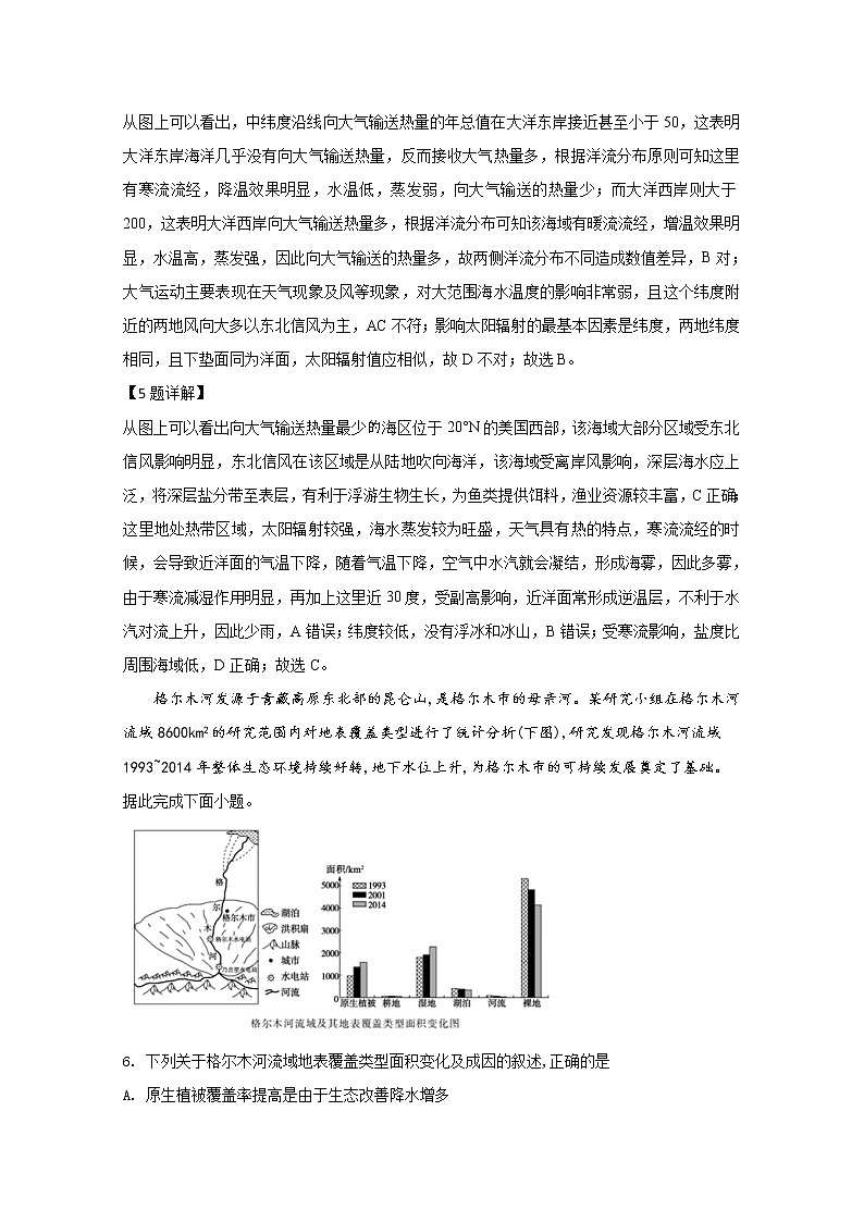 山东省德州市2020届高三第一次（4月）模拟考试地理试题03