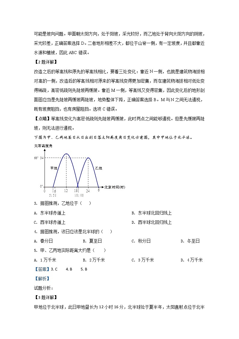 山东省烟台市2020届高三新高考3月模拟地理试题02