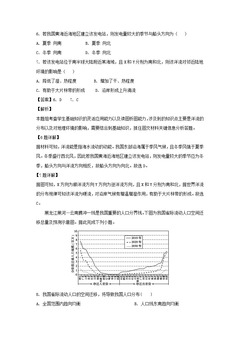 【地理】四川省宜宾市第四中学2019届高三4月月考（解析版）第3页